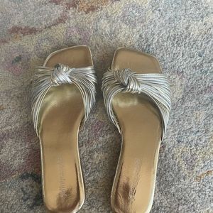 Brand new Jeffrey Campbell mixed metal flat sandal.